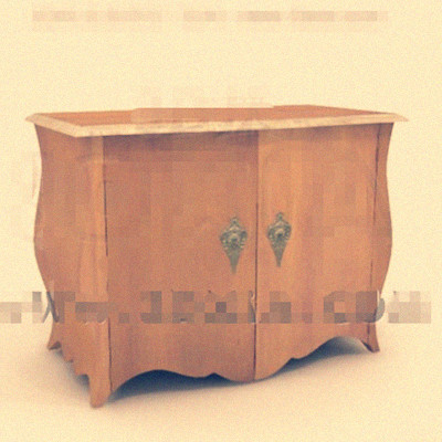 Wooden double doors bedside cabinet