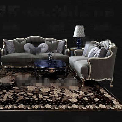 European-style gray sofa combination