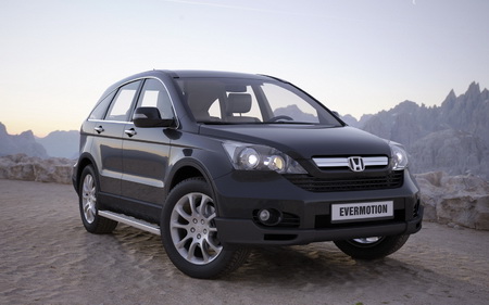 Black Honda CRV car model