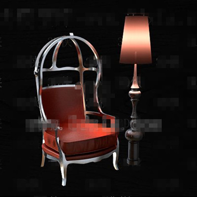 Red unique metal ceiling sofa