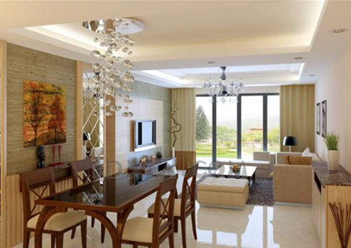 Modern warm and bright living room