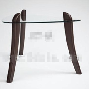 Triangle transparent glass tea table