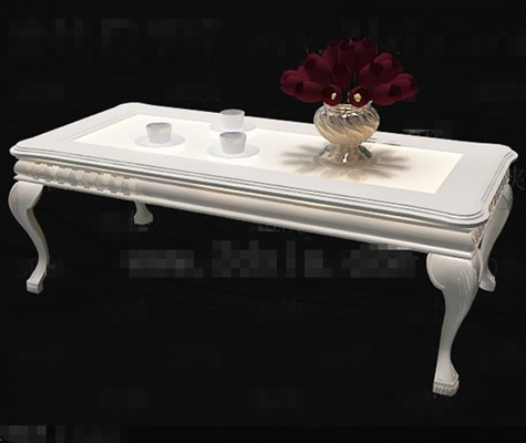 White European style wooden tea table
