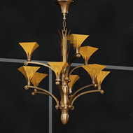 Golden Petunia metal chandelier