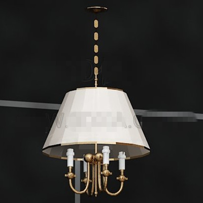 Simple white lamp shade chandelier