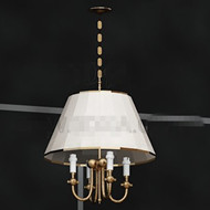 Simple white lamp shade chandelier