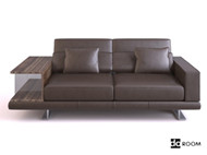 Dark coffee color leather sofa