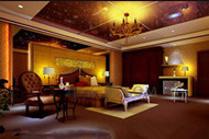 Golden luxury exquisite bedroom