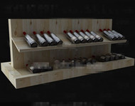 Wood primary color simple wine cabinet