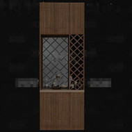 Retro hollow designed wine cabinet