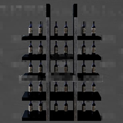 Gray and black unique wine cabinet