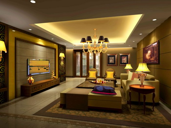 Modern calm atmosphere living room
