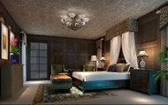 European dark retro bedroom
