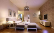 Modern white simple living room