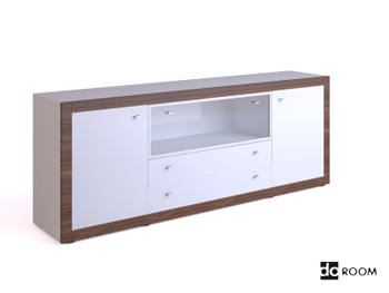 White multi-functional TV cabinet
