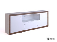 White multi-functional TV cabinet
