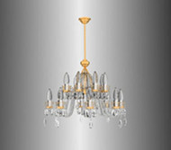 Gold and silver crystal texture chandelier