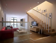 Duplex simple warm living room