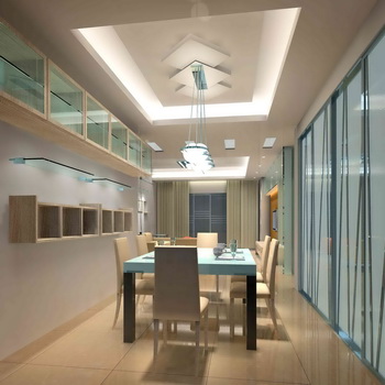 Cool colors quietly elegant restaurant