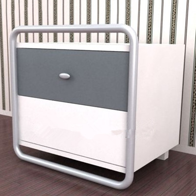 Stylish gray and white spliced cabinet