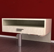 Unique metal foot wooden cabinet