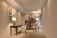 Modern simple and warm study room