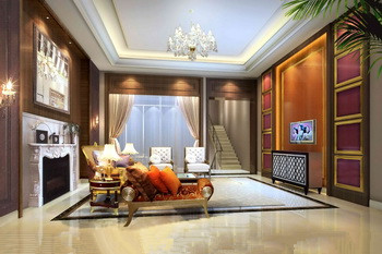 European style large-space living room