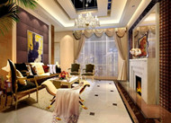European style warm and bright living room