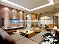 Brown generous and beautiful living room