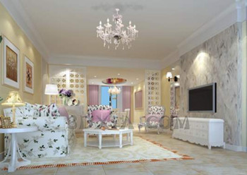 White elegant and comfortable living room