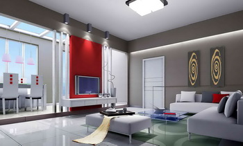 Bright and spacious modern living room