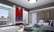 Bright and spacious modern living room