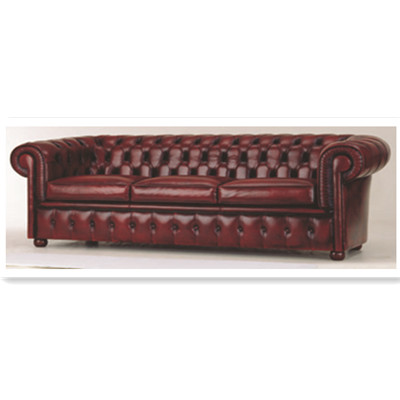 The dark red cortex three seats sofa