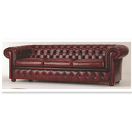 The dark red cortex three seats sofa