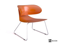 The orange Engineering unique styling chair