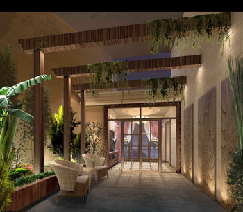 Natural wooden decorating living room