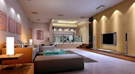 Modern generous stable design living room