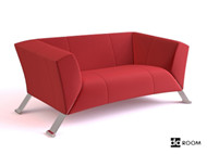 Red comfortable single sofa