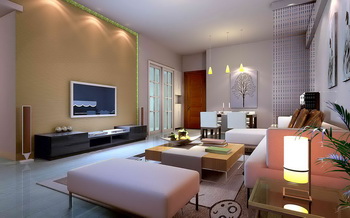Small space warm and quiet living room