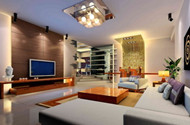 Warm and tidy simple living room