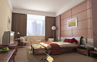 Brown wooden decoration bedroom