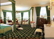 European style green big space bedroom