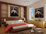 Warm and simple white bedroom