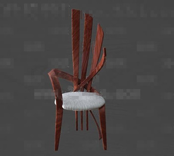 Unique wooden round cushion chair
