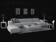 Fashion white leather sofa combination