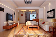 Warm Chinese style white living room