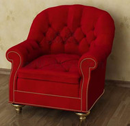 Red soft and comfortable single sofa