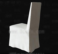 White fabric back-rest chair