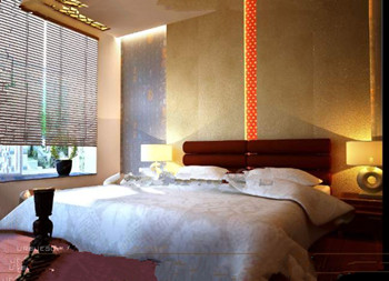 Warm and fancy comfortable bedroom