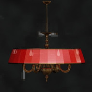 Red beautiful retro metal pendant lamp